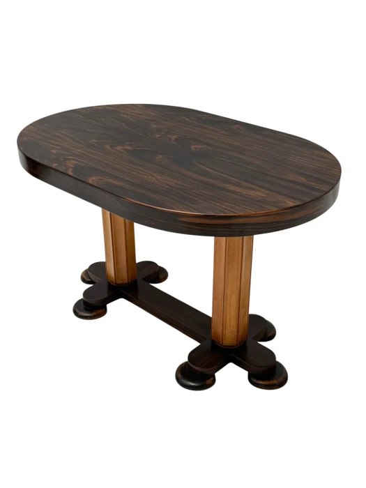 Art Deco Oval Center Table by Gebroeders Reens, 1930s